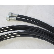 Elastomer PU HOSE Two Fiber Braid Black Color 3/8" SAE 100R8